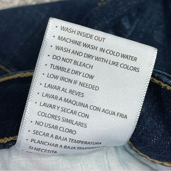 KanCan Jeans Women's 7/27 Blue Skinny Mid-Rise Dark Denim Stretch Distressed - Picture 7 of 12